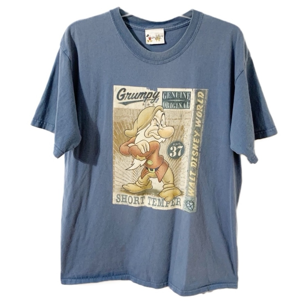 Vintage Walt Disney World Grumpy Short Sleeve Graphic Crewneck Tee Shirt Unisex